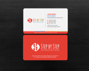 Business Card Design by chandrayaan.creative for Step by Step Interventions | Design: #15854363