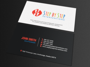 Business Card Design by chandrayaan.creative for Step by Step Interventions | Design: #15854369