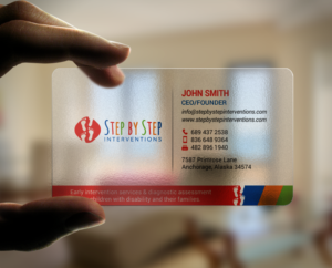 Business Card Design by chandrayaan.creative for Step by Step Interventions | Design: #15854406