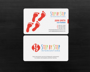 Business Card Design by chandrayaan.creative for Step by Step Interventions | Design: #15854409
