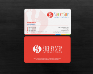 Business Card Design by chandrayaan.creative for Step by Step Interventions | Design: #15854410