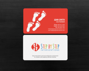 Business Card Design by chandrayaan.creative for Step by Step Interventions | Design: #15854477