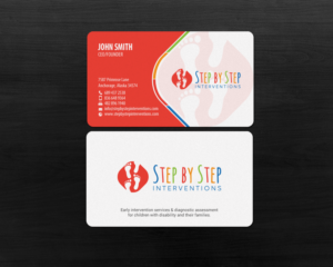 Business Card Design by chandrayaan.creative for Step by Step Interventions | Design: #15854479