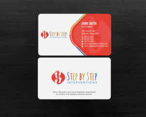 Business Card Design by chandrayaan.creative for Step by Step Interventions | Design: #15854480