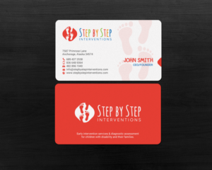Business Card Design by chandrayaan.creative for Step by Step Interventions | Design: #15854505