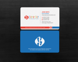 Business Card Design by chandrayaan.creative for Step by Step Interventions | Design: #15854506
