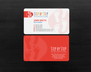 Business Card Design by chandrayaan.creative for Step by Step Interventions | Design: #15854508