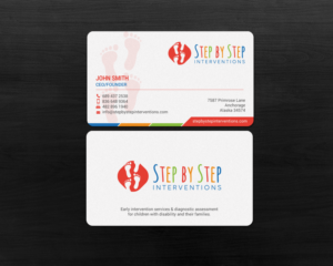 Business Card Design by chandrayaan.creative for Step by Step Interventions | Design: #15854568