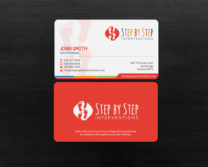 Business Card Design by chandrayaan.creative for Step by Step Interventions | Design: #15854570