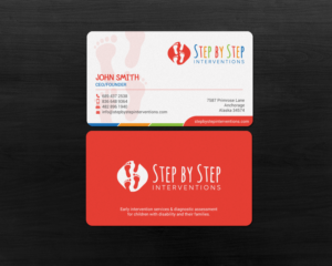 Business Card Design by chandrayaan.creative for Step by Step Interventions | Design: #15854571