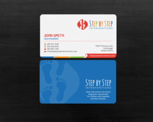 Business Card Design by chandrayaan.creative for Step by Step Interventions | Design: #15854573