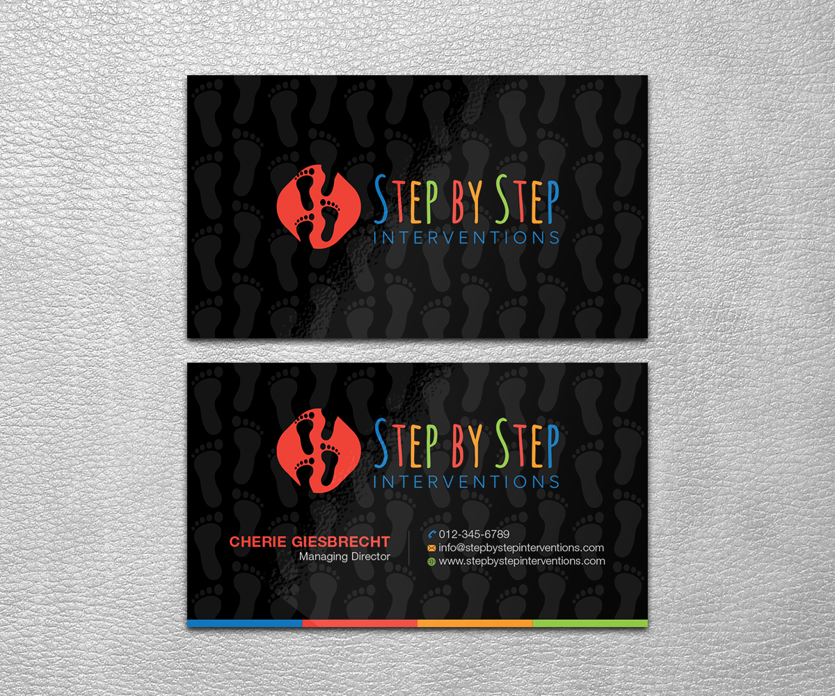 Visitenkarten-Design von SS_Designs für Step by Step Interventions | Design #15850699