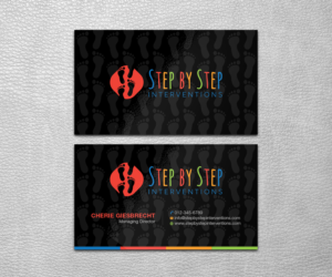 Business Card Design by SS_Designs for Step by Step Interventions | Design #15850699