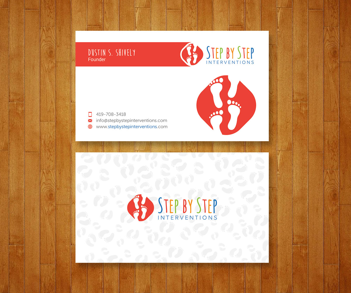 Diseño de Tarjeta de Presentación por Graphic Flame para Step by Step Interventions | Diseño #15842473