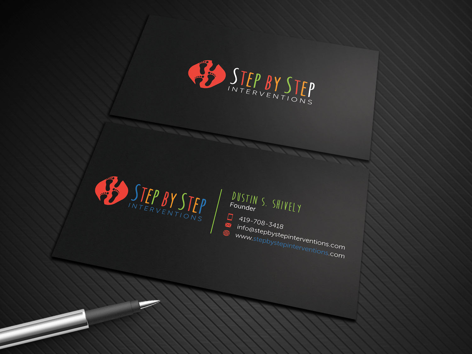 Diseño de Tarjeta de Presentación por Graphic Flame para Step by Step Interventions | Diseño #15842474