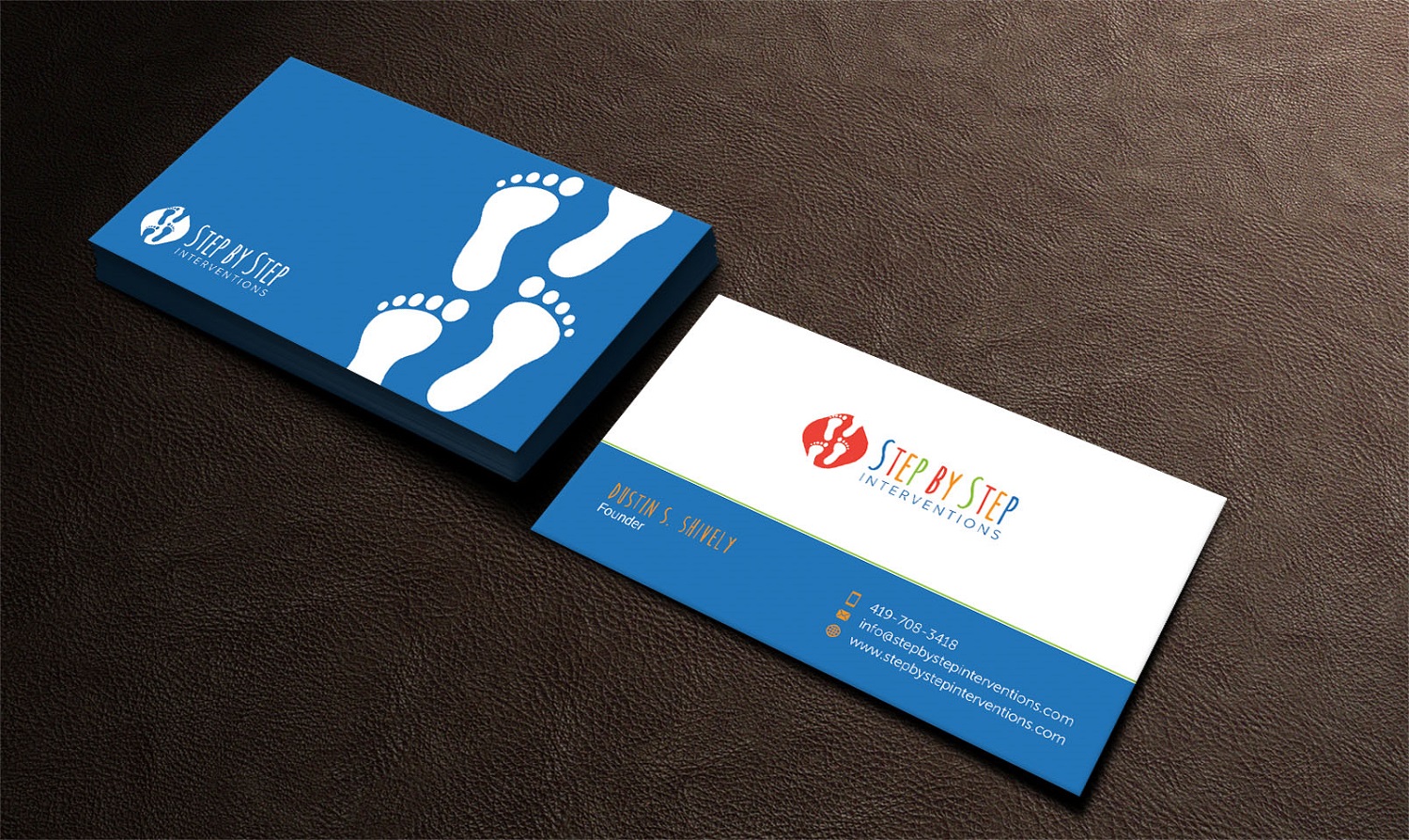 Diseño de Tarjeta de Presentación por Graphic Flame para Step by Step Interventions | Diseño #15842481