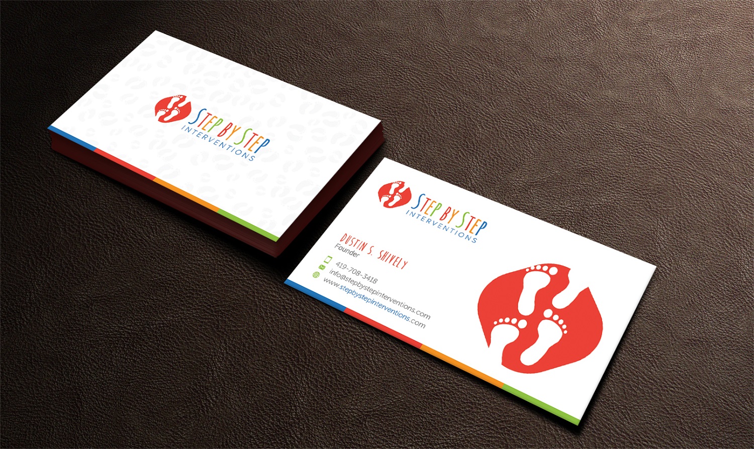 Business Card Design by Graphic Flame for Step by Step Interventions | Design #15860625