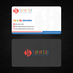 Business Card Design by SsanjeevT for Step by Step Interventions | Design #15867223