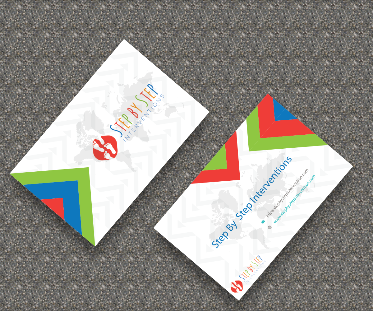 Business Card Design by George Gitau for Step by Step Interventions | Design #15836304