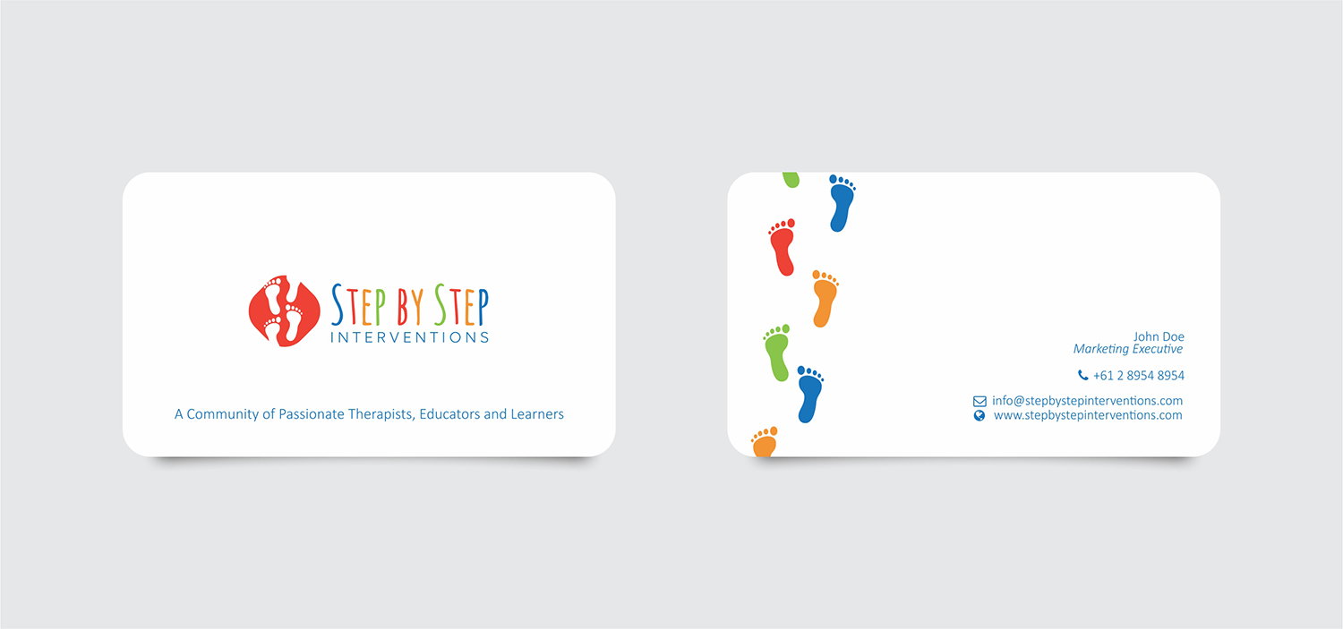 Business Card Design by daitiva for Step by Step Interventions | Design #15859766