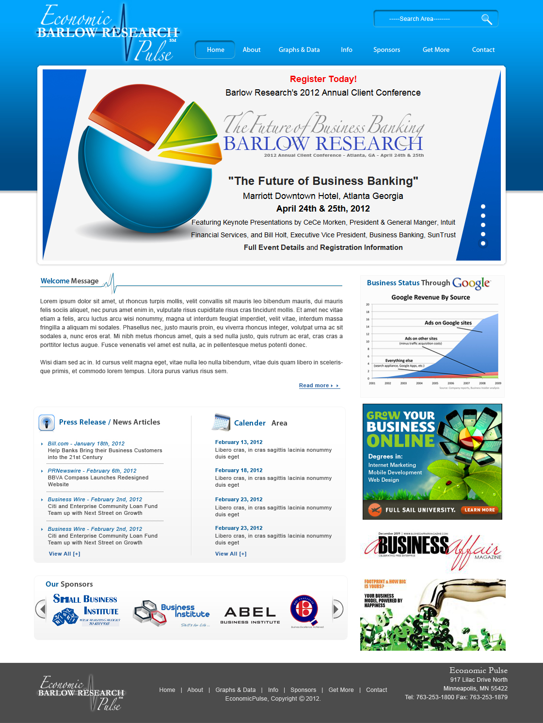 Web Design by webxvision for Barlow Research Associates, Inc. | Design #614299