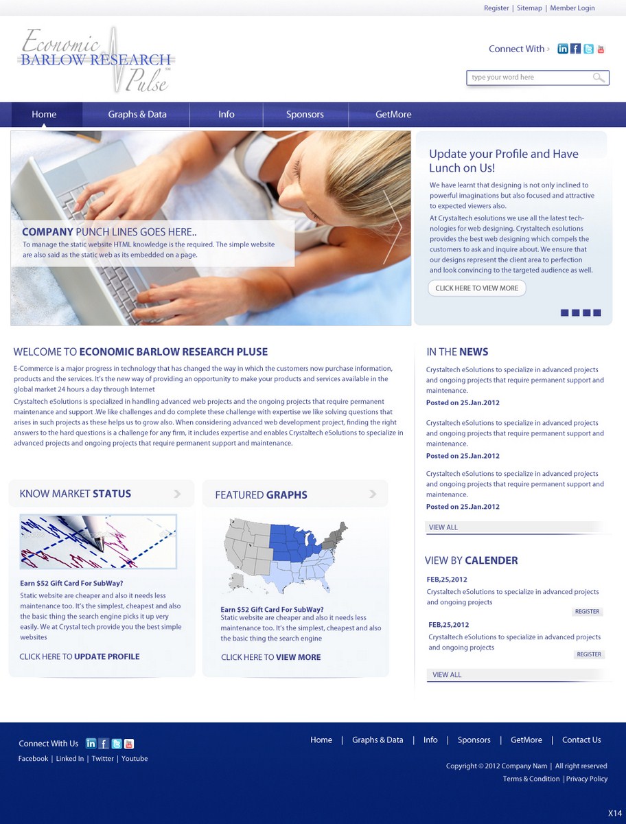 Web Design by pb for Barlow Research Associates, Inc. | Design #594987