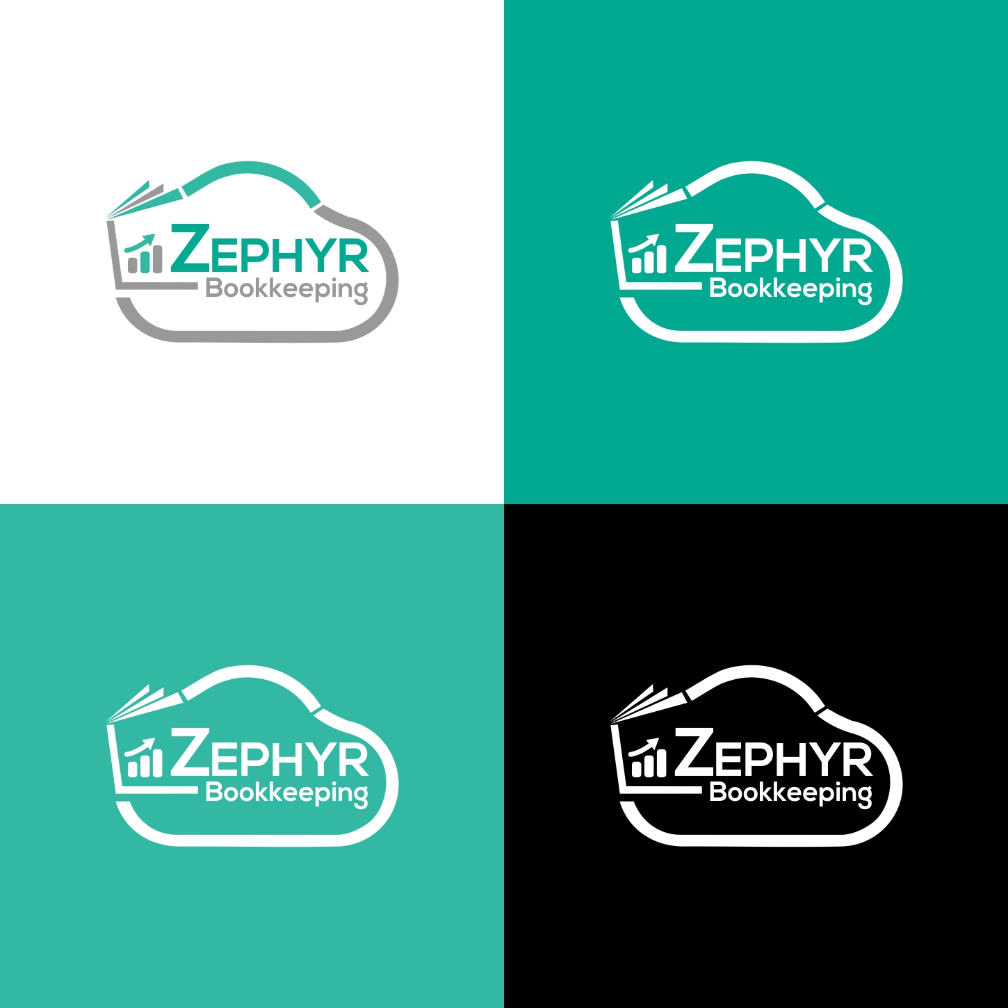 Logo Design by Mazher 2 for Zephyr Bookkeeping LLC | Design #15898606
