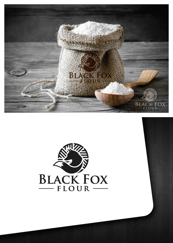 Logo Design by Bluemedia for Black Fox Flour | Design: #15856681