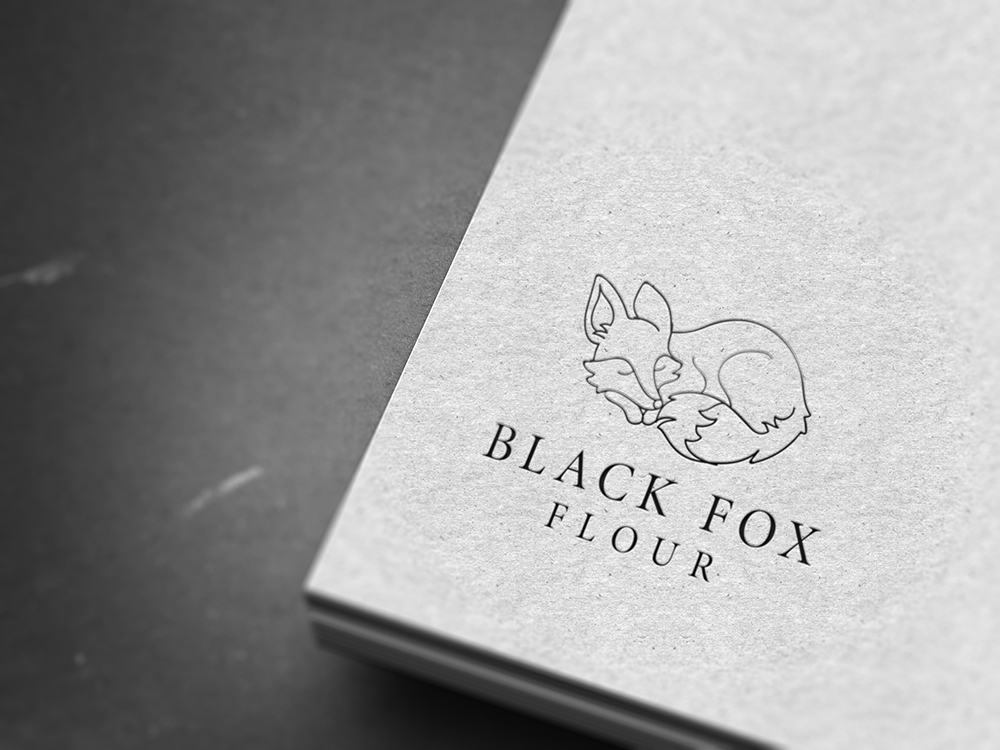 Logo Design by Irina Makedonska for Black Fox Flour | Design #15838923