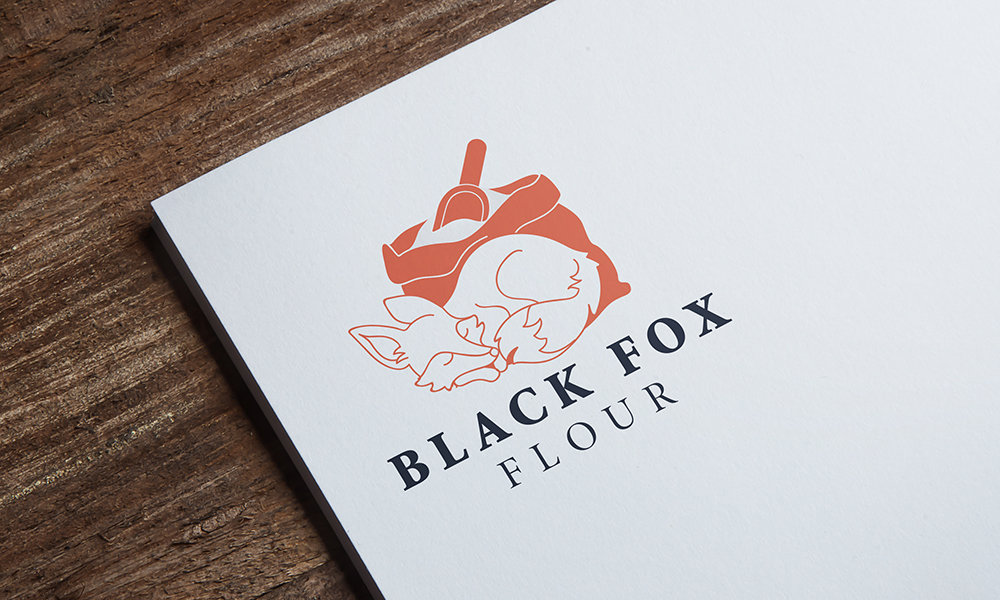 Logo Design by Irina Makedonska for Black Fox Flour | Design #15880042