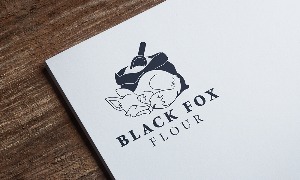 Logo Design by Irina Makedonska for Black Fox Flour | Design #15880043