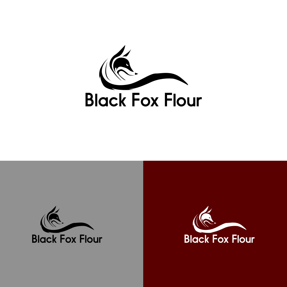 Logo Design by Mielee for Black Fox Flour | Design #15841048