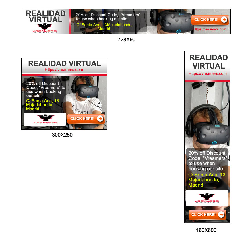 Banner Ad Design by DesignXyz for vreamers | Design #15896476