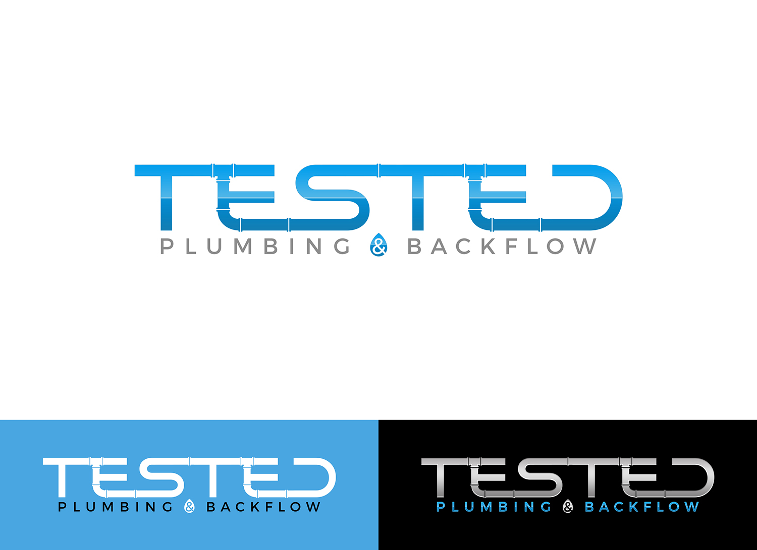 Logo Design by nivleik for Tested Plumbing & Backflow | Design #15859514