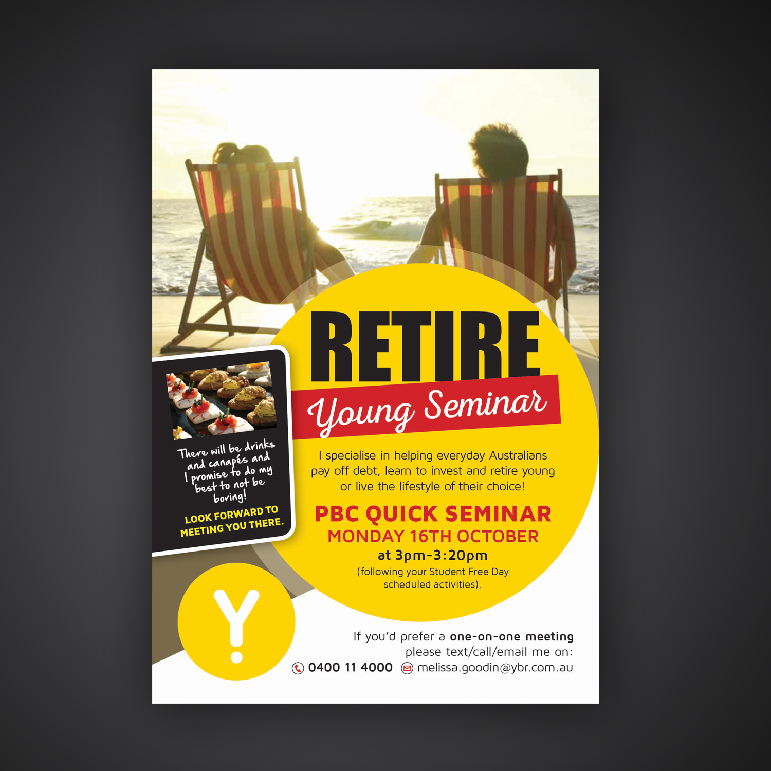 Design de Flyer par Mariyam Khan pour RetireMeYoung | Design #15858891