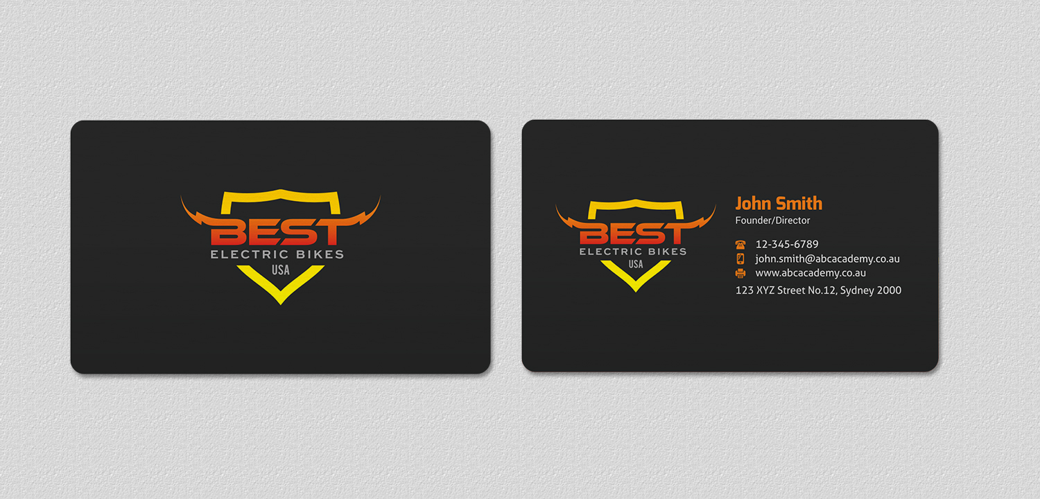 Business Card Design by INDIAN_Ashok for BEST electric bikes USA | Design #15881907