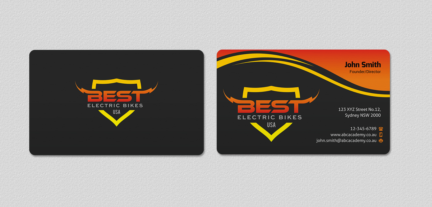 Business Card Design by INDIAN_Ashok for BEST electric bikes USA | Design #15881908