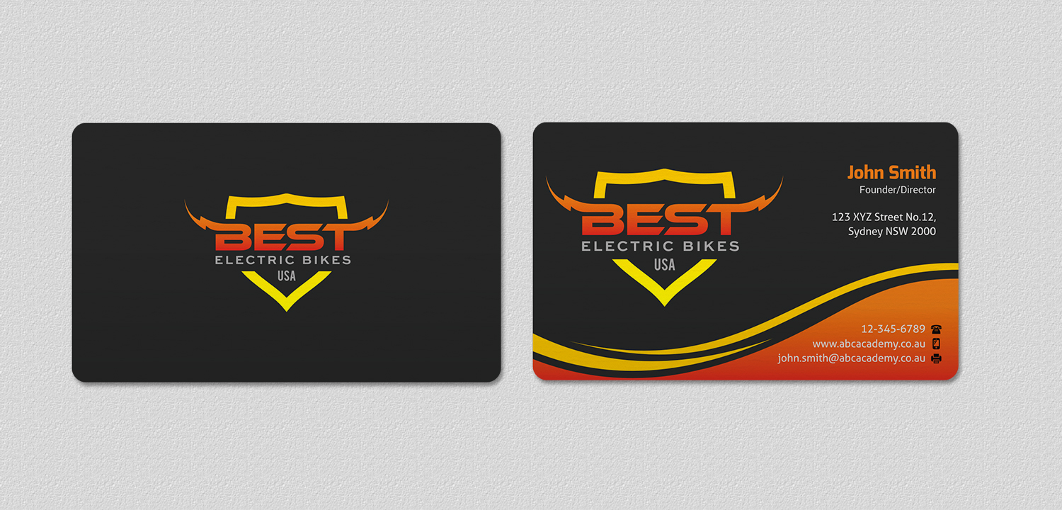 Business Card Design by INDIAN_Ashok for BEST electric bikes USA | Design #15881909