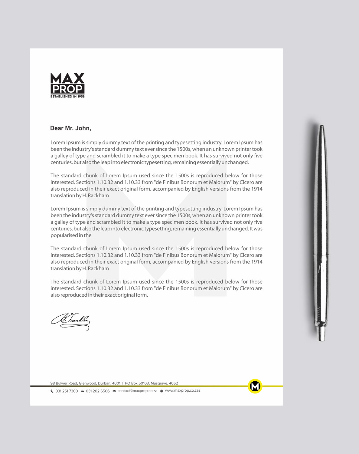 Letterhead Design by madhuraminfotech for Maxprop | Design: #15892107