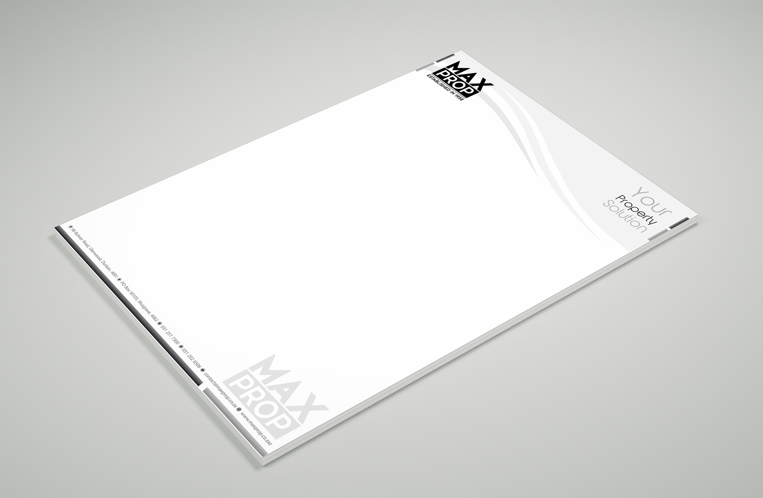 Letterhead Design by Petter Goms for Maxprop | Design #15888258