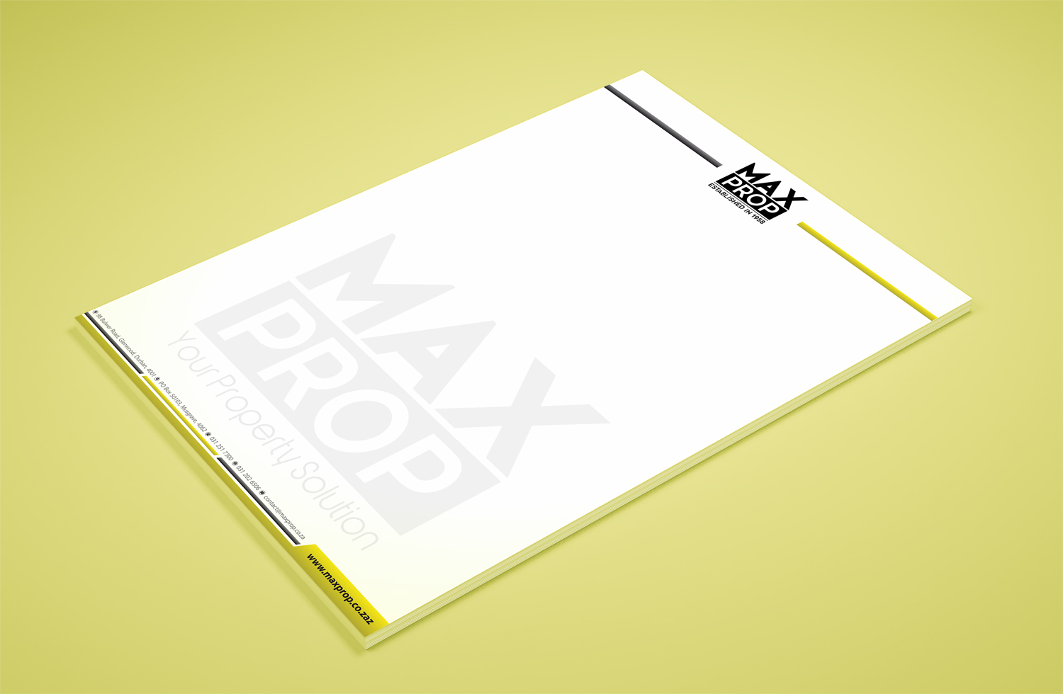 Letterhead Design by Petter Goms for Maxprop | Design #15888402