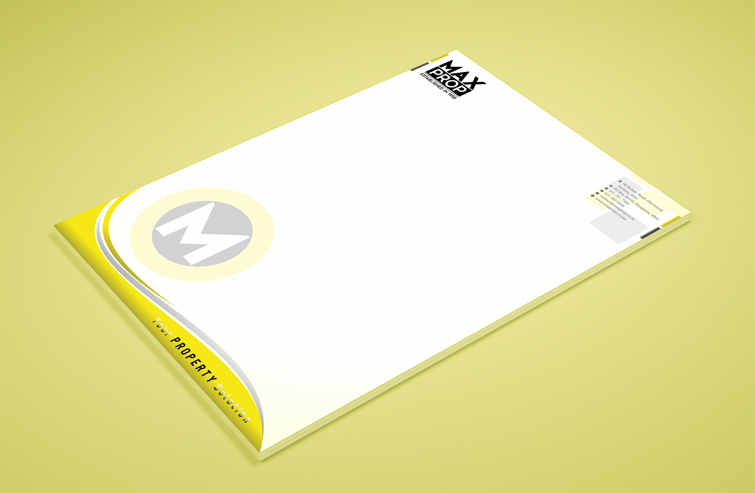 Letterhead Design by Petter Goms for Maxprop | Design #15889545