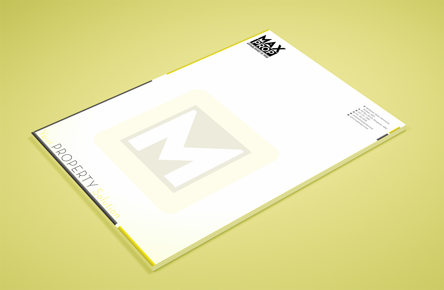 Letterhead Design by Petter Goms for Maxprop | Design #15889755