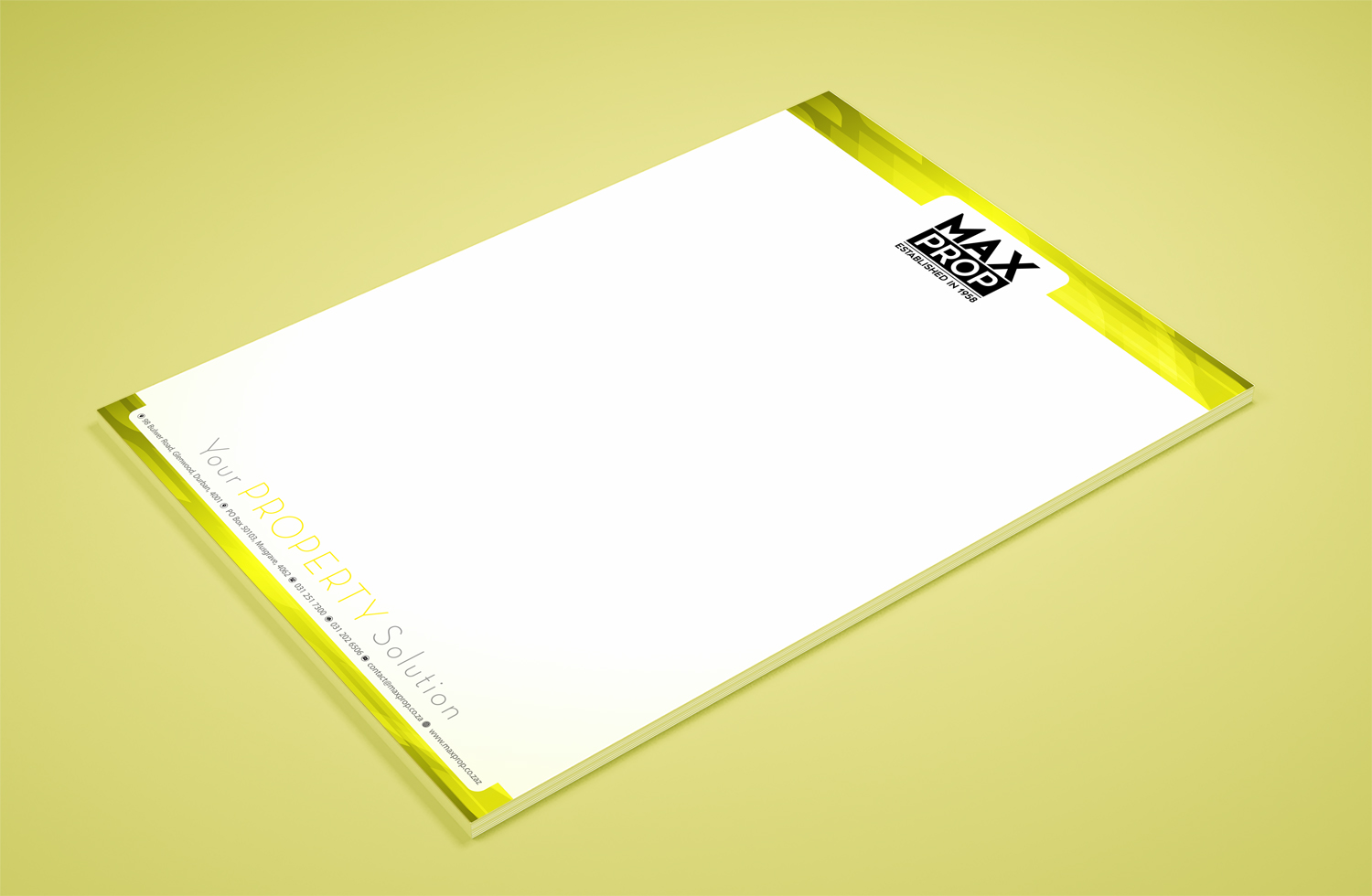 Letterhead Design by Petter Goms for Maxprop | Design #15890319