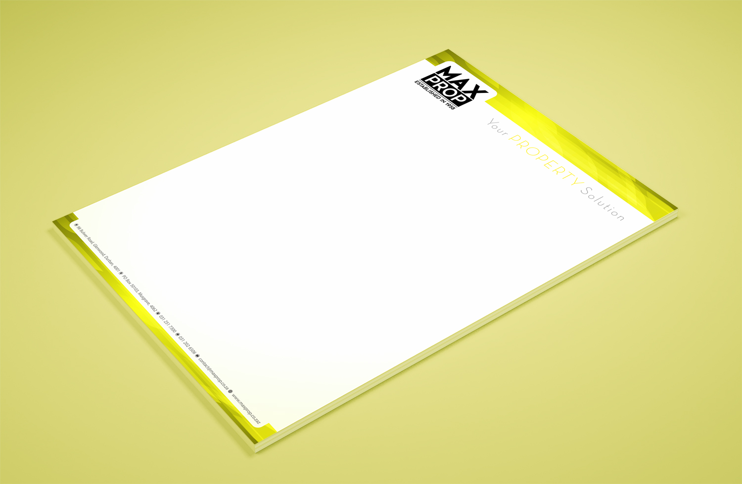 Letterhead Design by Petter Goms for Maxprop | Design #15890392