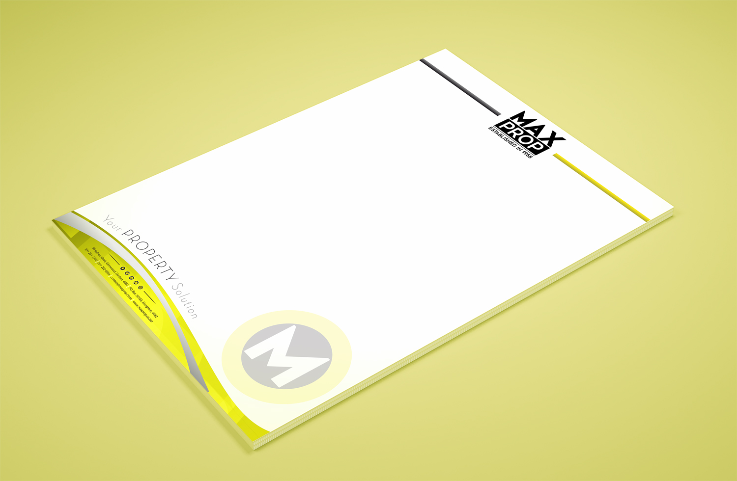 Letterhead Design by Petter Goms for Maxprop | Design #15890517