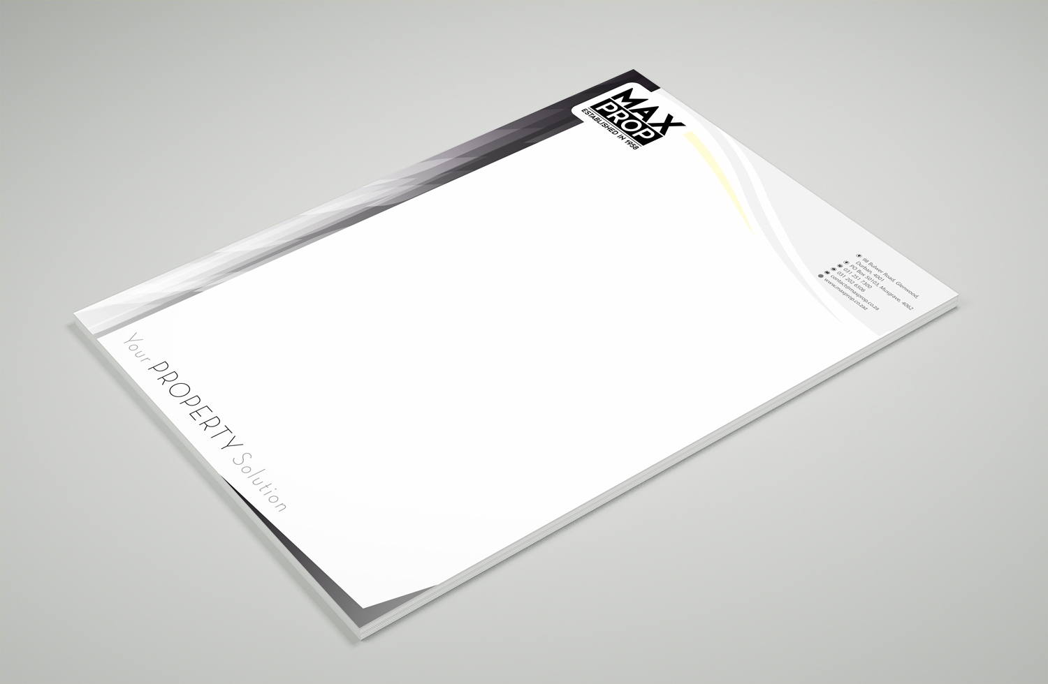 Letterhead Design by Petter Goms for Maxprop | Design #15890633