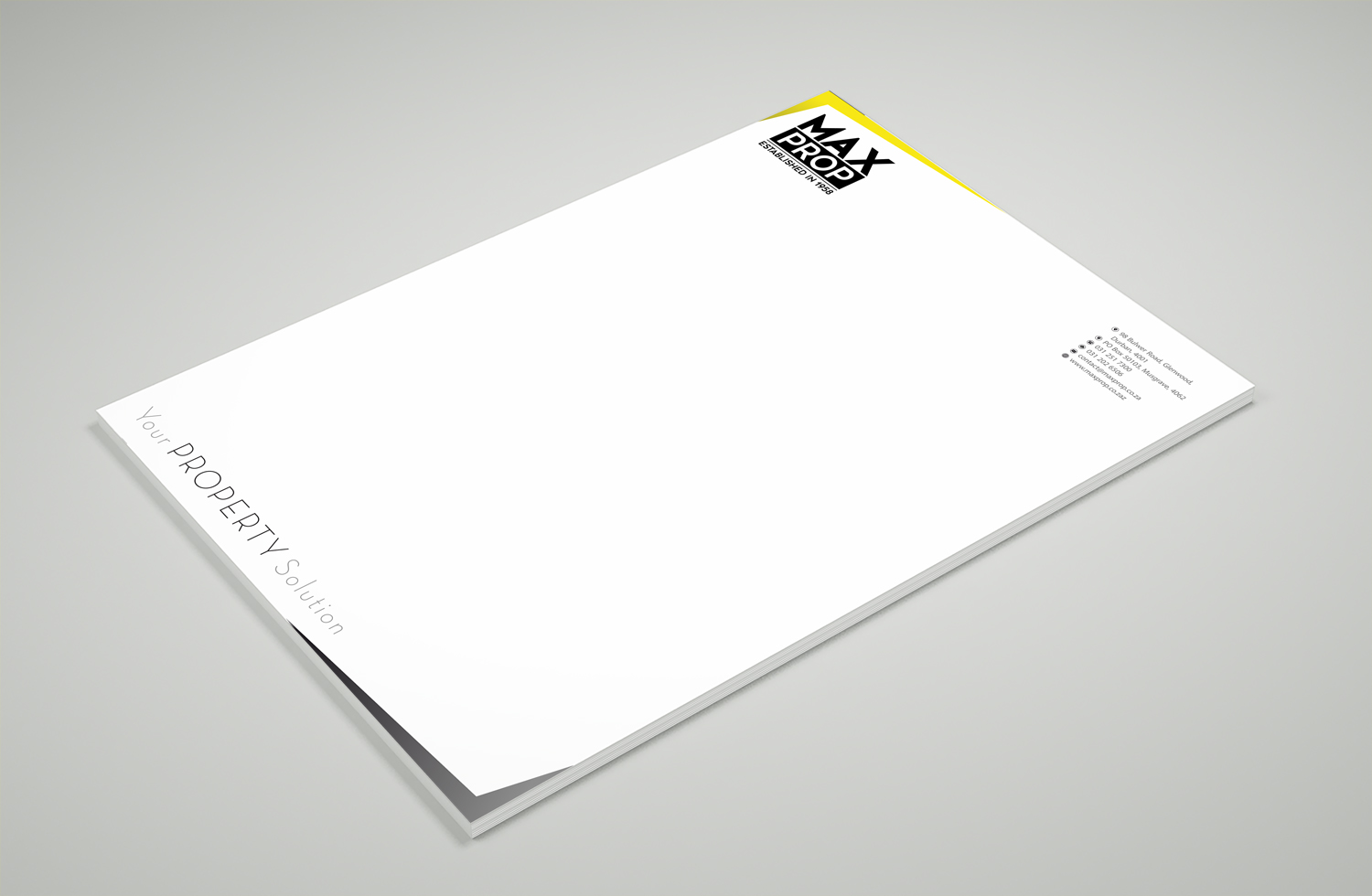 Letterhead Design by Petter Goms for Maxprop | Design #15890759