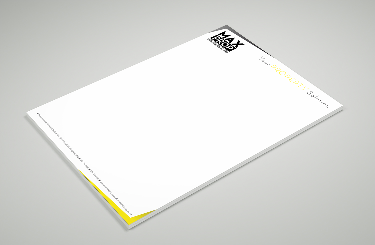 Letterhead Design by Petter Goms for Maxprop | Design #15890760
