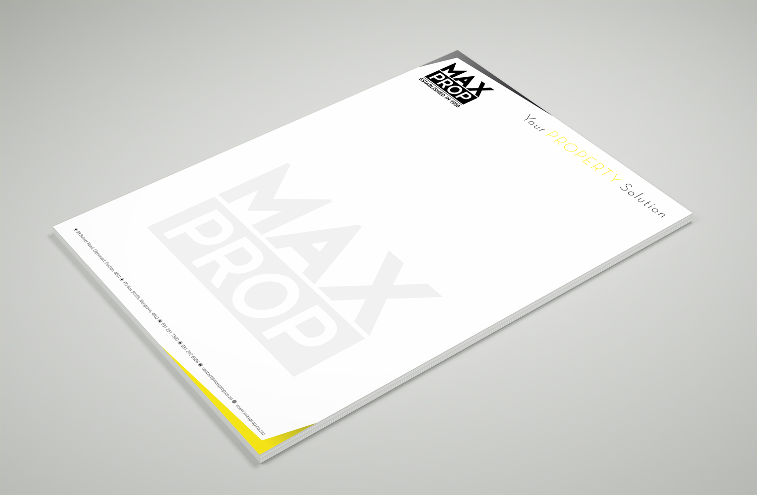 Letterhead Design by Petter Goms for Maxprop | Design #15890775